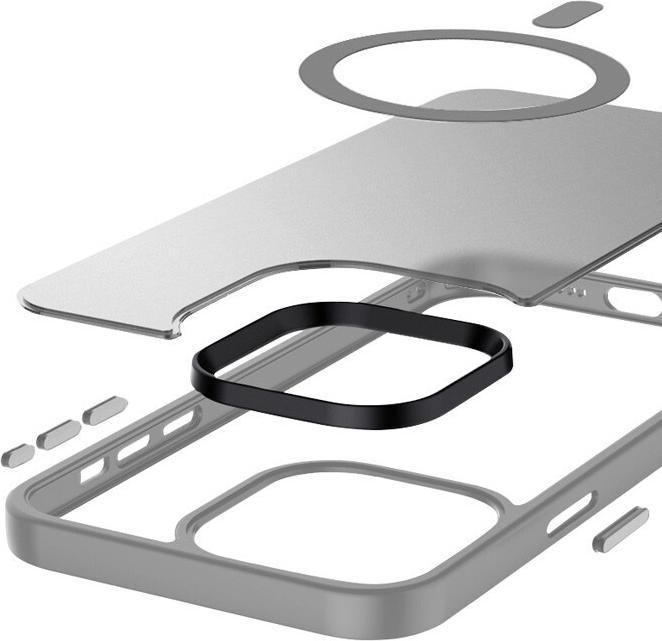 Productafbeelding Crong Hoesje iPhone 15 Pro Max MagSafe grijs (Apple iPhone 15 Pro Max)