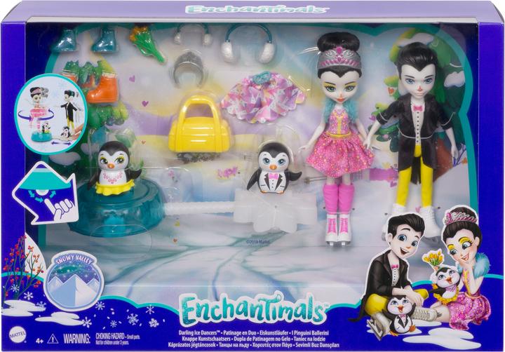 Actual product image Enchantimals Darling Ice Dancers With Patterson Penguin & Tux Dolls