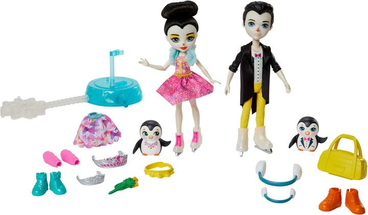Actual product image Enchantimals Darling Ice Dancers With Patterson Penguin & Tux Dolls