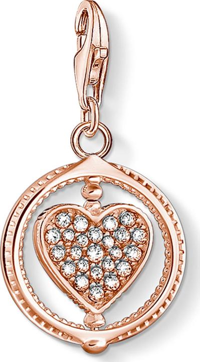 Thomas Sabo Charm pendant heart pavé rose gold (925 silver)