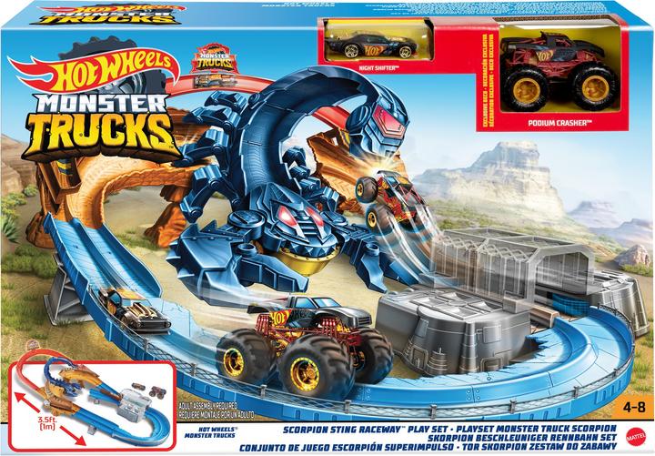 Produktbild Hot Wheels Monster Trucks Skorpion Beschleuniger Rennbahnset