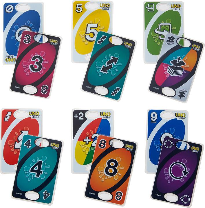 Actual product image Mattel Games UNO Flip Splash (French, 2 - 10 Players)