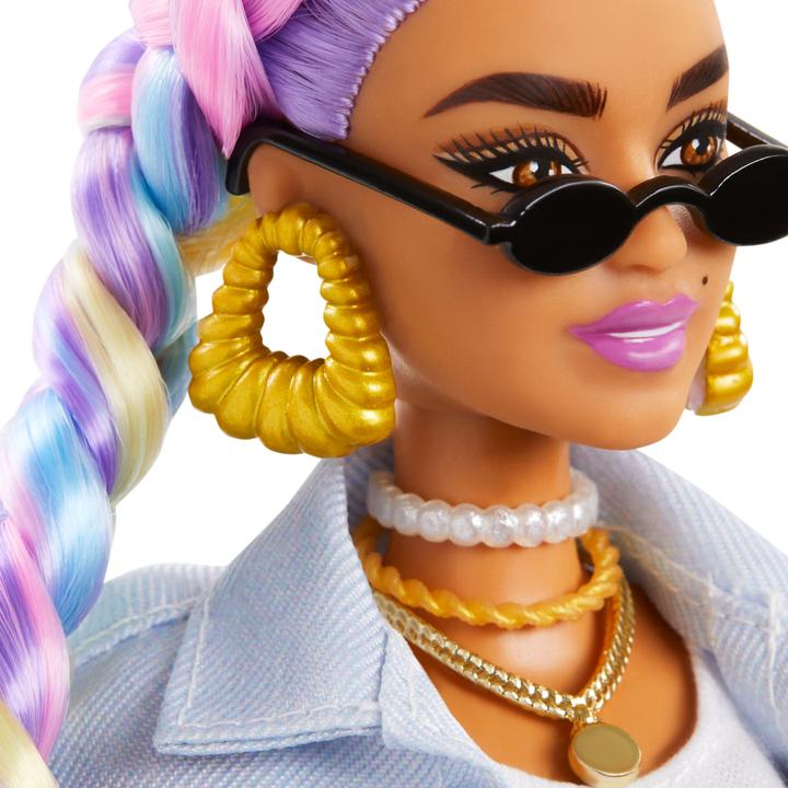 Produktbild Barbie Extra Doll - Regenbogengeflechte