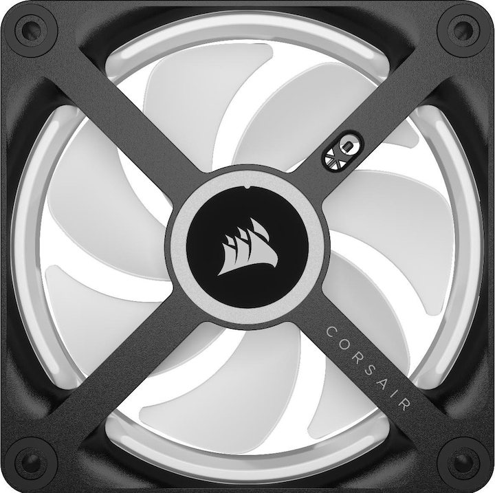 Actual product image Corsair iCUE LINK QX120 RGB 120 mm PWM fan (black, expansion kit) (120 mm, 1 x)