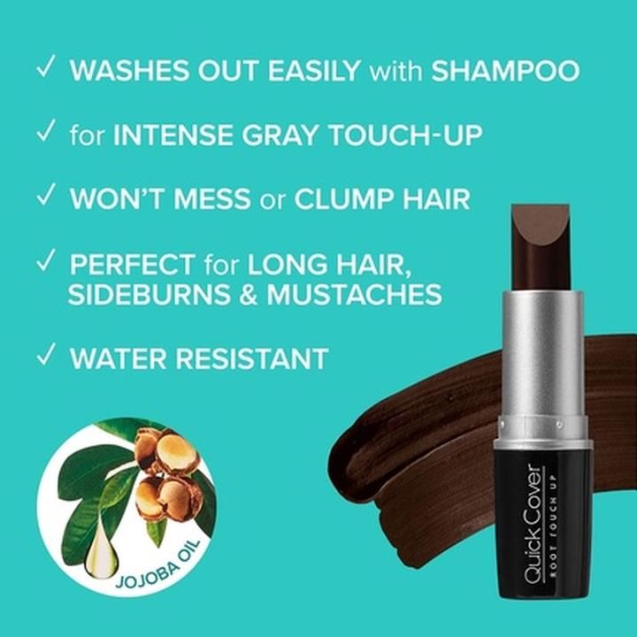 Image du produit KISS My Face- Quick Cover Gray Hair Touch Up Stick - RtÄ'nka na krytÃ Å¡edin a odrostÅ¯ 6 g Dark Br