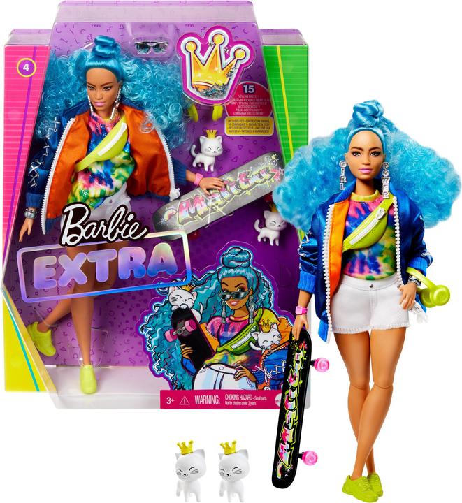 Produktbild Barbie Extra Doll - Blaues Afro-Haar