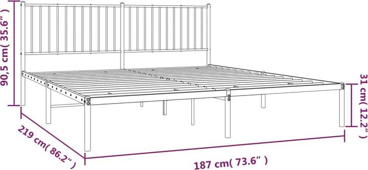 Image du produit vidaXL Bettgestell (183 x 213 cm)