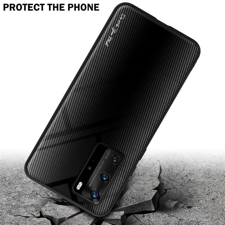 Produktbild Cadorabo TPU Gestreiftes Glas Cover (Huawei P40 Pro+)