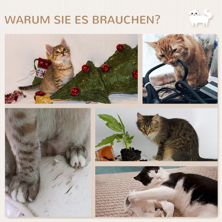 Produktbild PawHut Kletterwand Set (Grau+Cremeweiss)