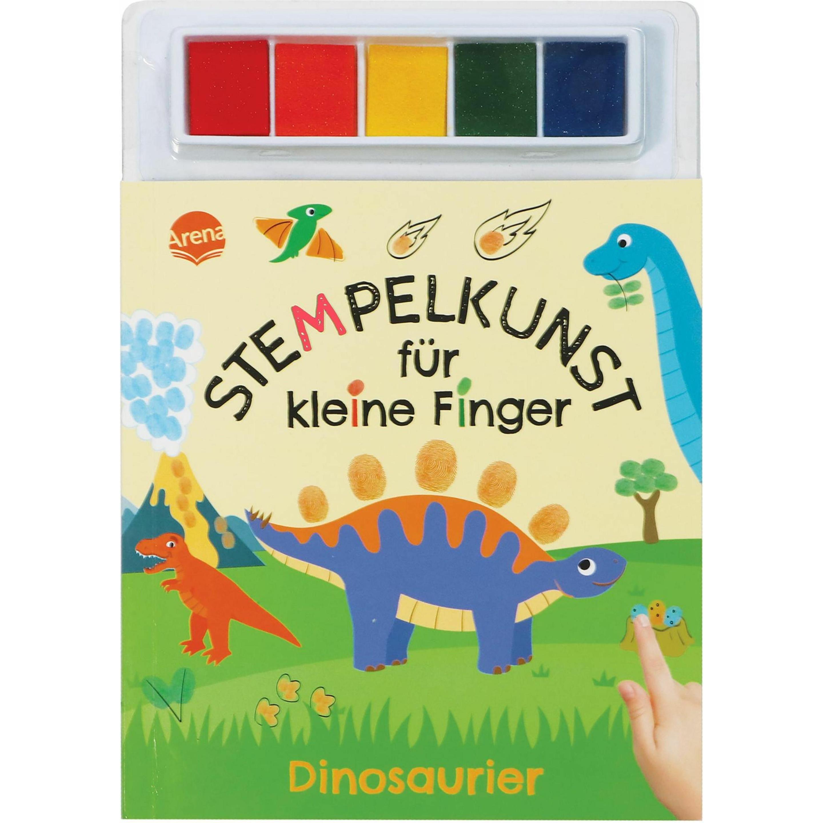 Arena, Stempel, Stempelkunst für kleine Finger. Dinosaurier