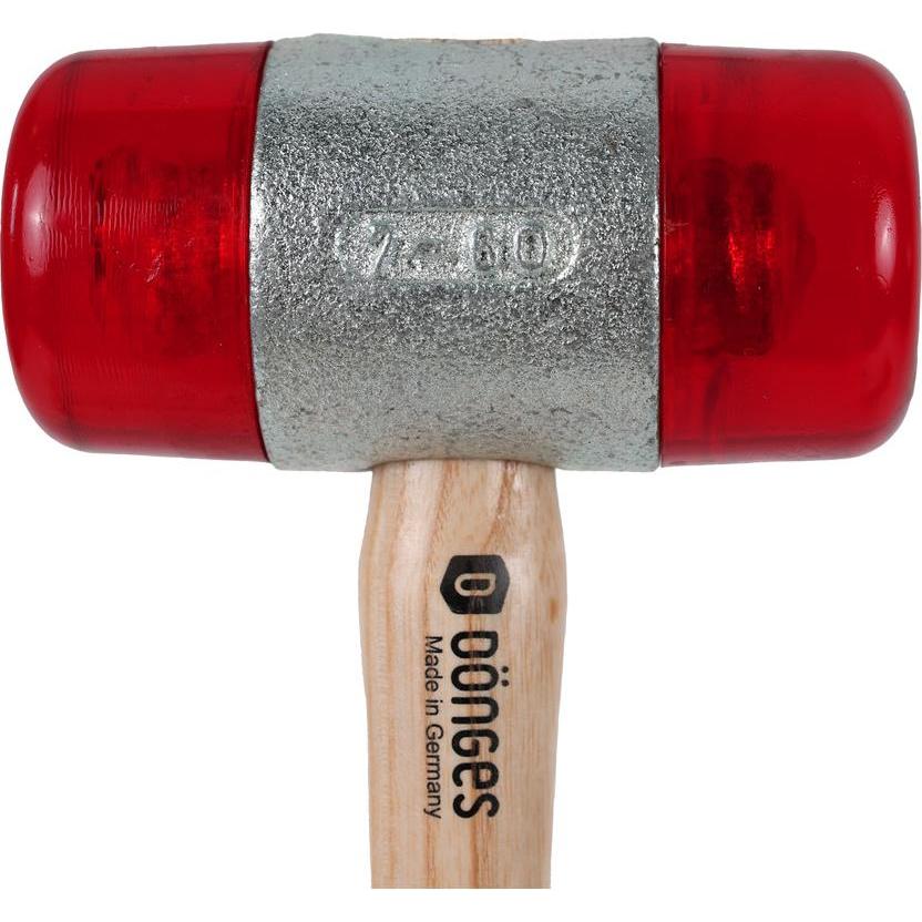 Thumbnail - Dönges, Hammer, Kunststoffhammer mit lackiertem Eschenstiel, 60 mm, rot (1380 g)