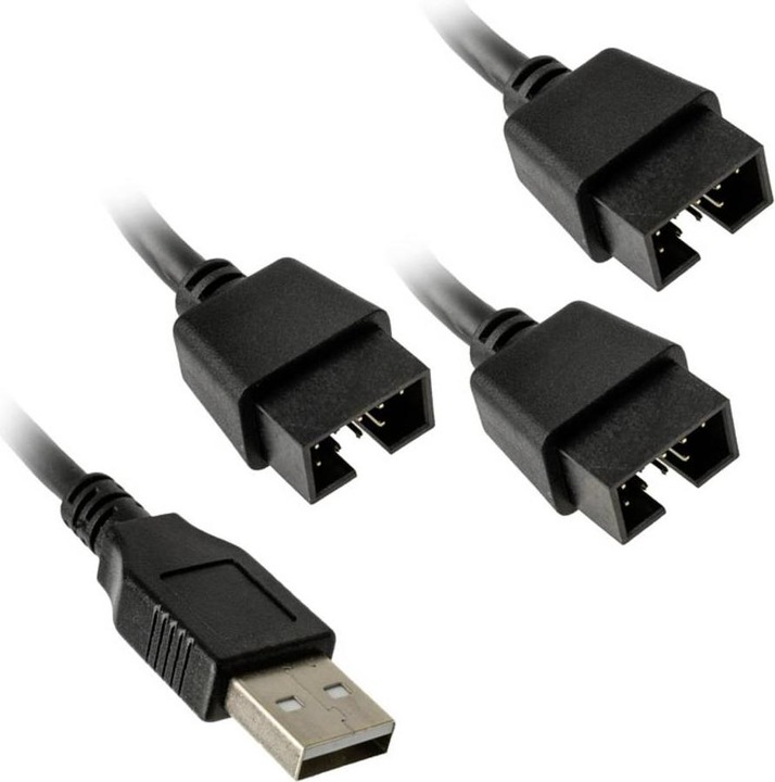 Produktbild Lian-Li PW-U2TPAB USB Hub - schwarz (0.60 m, USB 2.0)