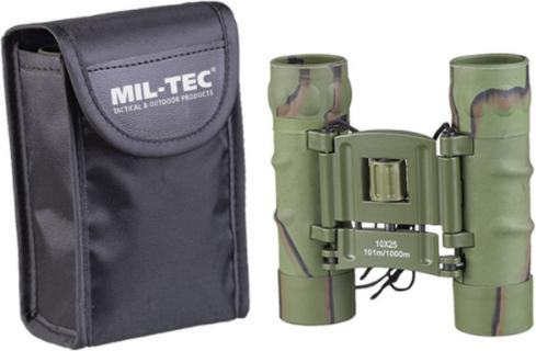 Immagine prodotto Mil-tec Binoculars Mini Gen II 10x25 With Pouch Camo (10x, 25 mm)