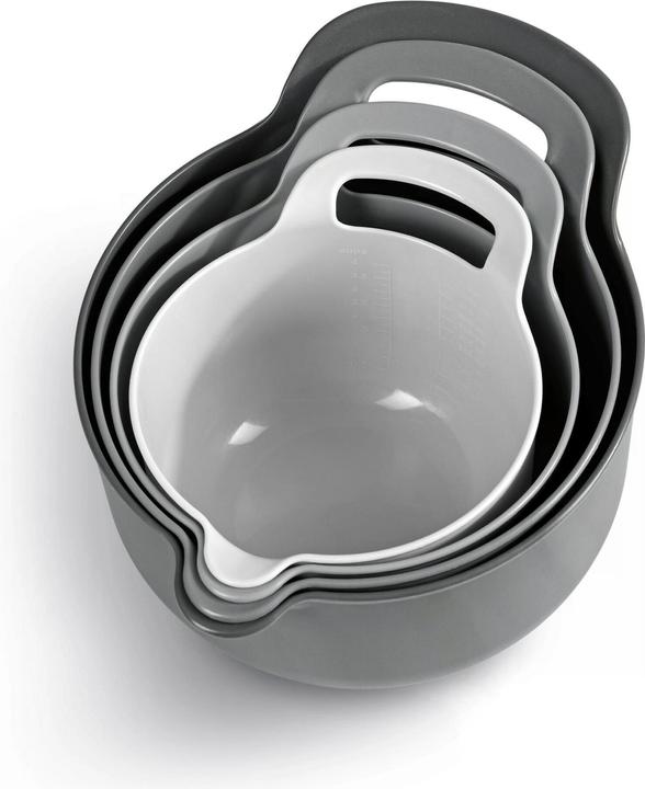 Produktbild Gourmetmaxx Schüssel 4-teilig,, 4 Stück, Grau/Schwarz/Weiss (17 cm, 8.51 l, 4 x)