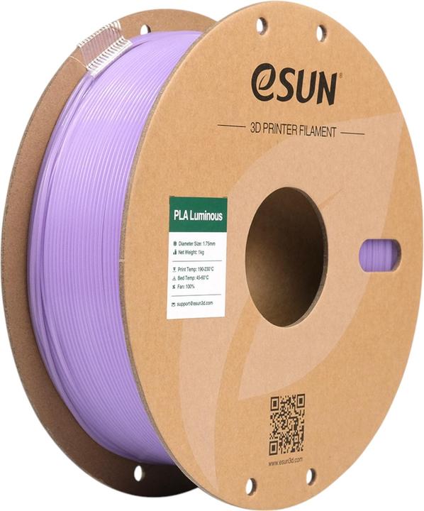 Produktbild eSUN EPLA-LUMINOUS 1,75mm PURPLE 1kg (PLA, 1.75 mm, 1000 g, Violett)