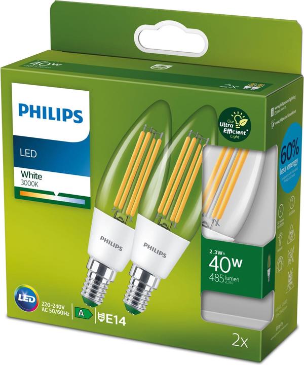 Actual product image Philips Candles & Lustres (E14, 485 lm, 2x)