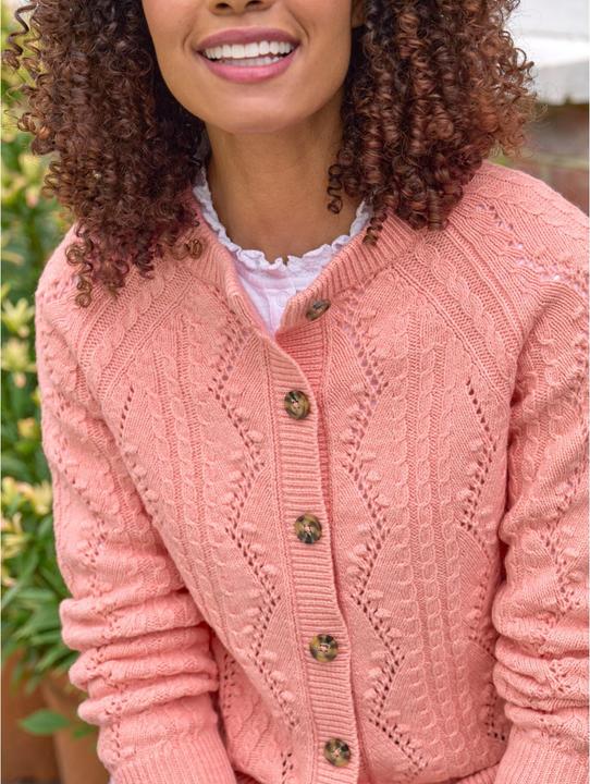 Produktbild Woolovers Strickjacke Rundhalsausschnitt PointelleStoff (S)