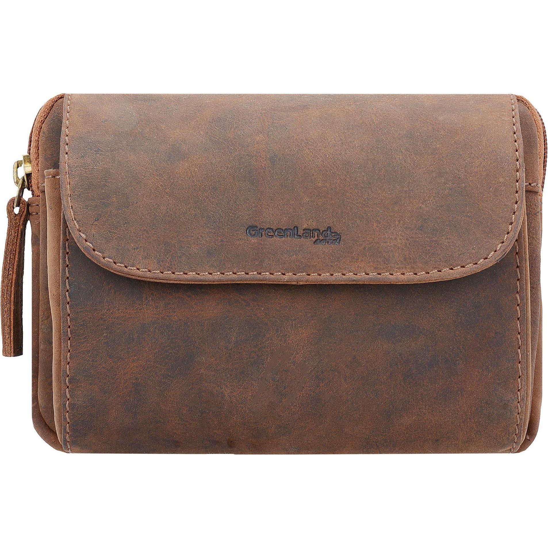 Greenland Nature, Bauchtasche, Montenegro Gürteltasche Leder 18 cm, Braun