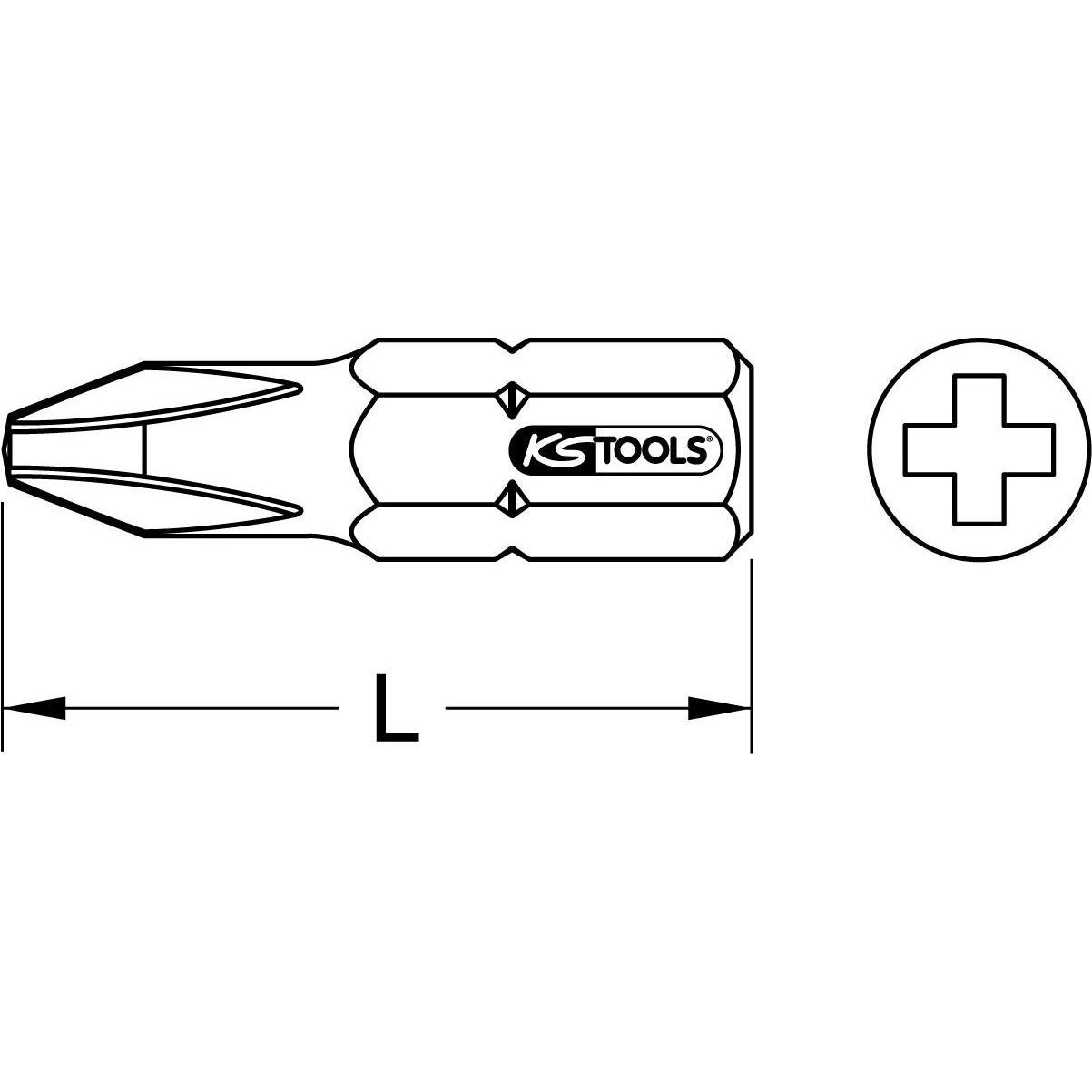 Thumbnail - KS Tools, Bits, 1/4" Edelstahl-Bit, PH (PH2)