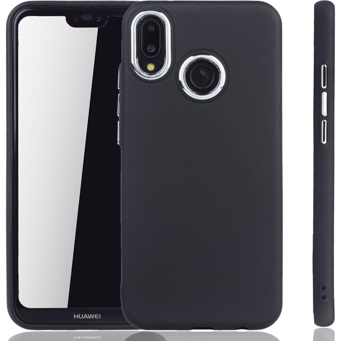 König Design Huawei P20 Lite Hülle Handyhülle Handy Schutz Case Cover Bumper Etuis in Schwarz (Huawei P20 Lite), Smartph...
