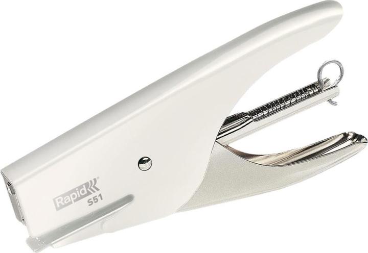 Rapid Retro Classic S51, 15 sheets, stainless steel, white, standard clinch, 21/4, metal, 80 g/m² (15 Sheets)
