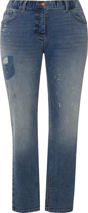 Produktbild Ulla Popken Boyfriend-Jeans, Destroy-Effekte, weites Bein, Stretch (46)