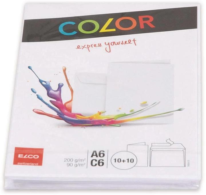 Produktbild Elco Doppelkarten mit Briefumschläge Color (C6, A6, 20 x)