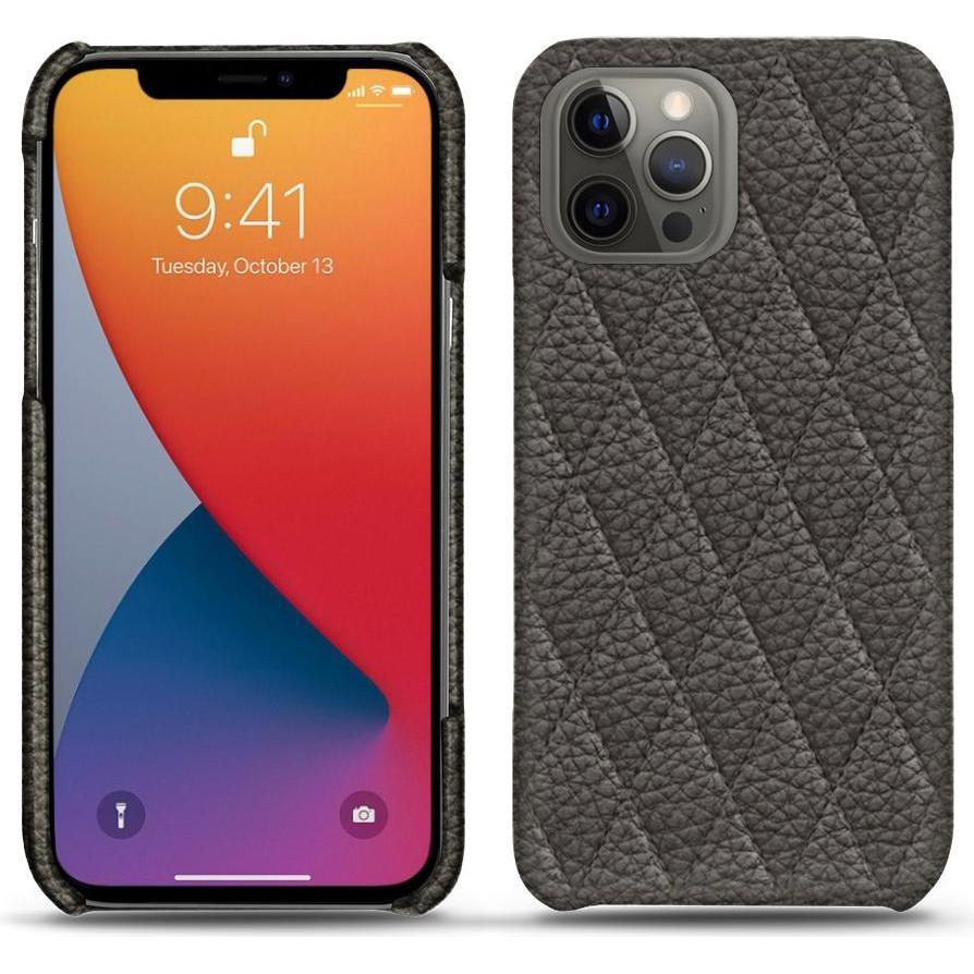 Noreve Lederschutzhülle (Apple iPhone 13 Pro Max), Smartphone Hülle, Grau