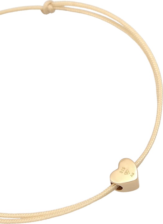 Produktbild Elli Armband Herz Liebe Trend Textilband 925 Silber (16 cm, Nylon, 925er Sterling Silber, No Stein)