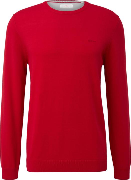 Produktbild s.Oliver Strickpullover Strickpullover mit Logo-Stickerei (3XL)