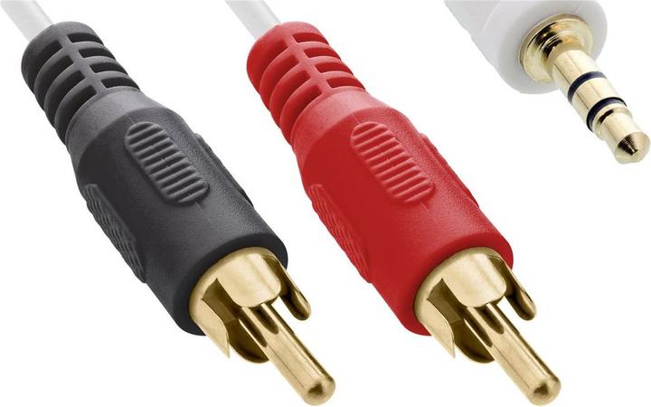 Produktbild InLine Cinch/Klinke Kabel (2 m, Cinch, 3.5mm Klinke (AUX))