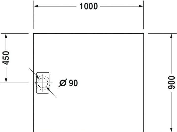 Image du produit Duravit Receveur de douche rectangulaire STONETTO 1000x900x50mm blanc