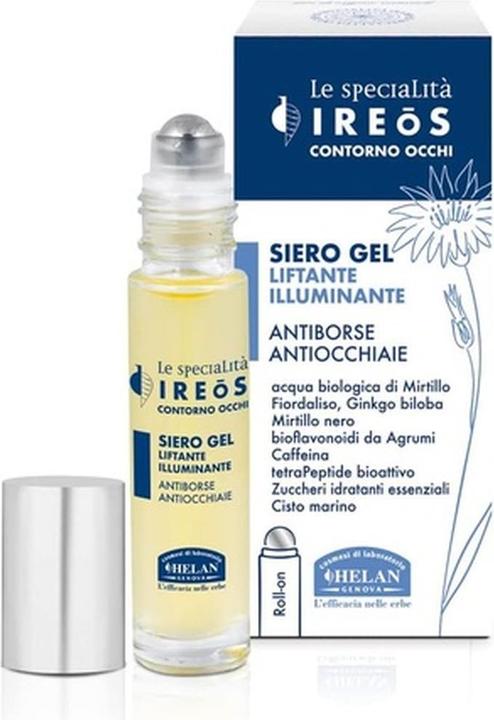 Helan IREOS Eye Contour Dark Circles Lifting Effect Gel Serum with Cool Steel Roll On 10ml (Augenpflege Gel, 10 ml, Tag)