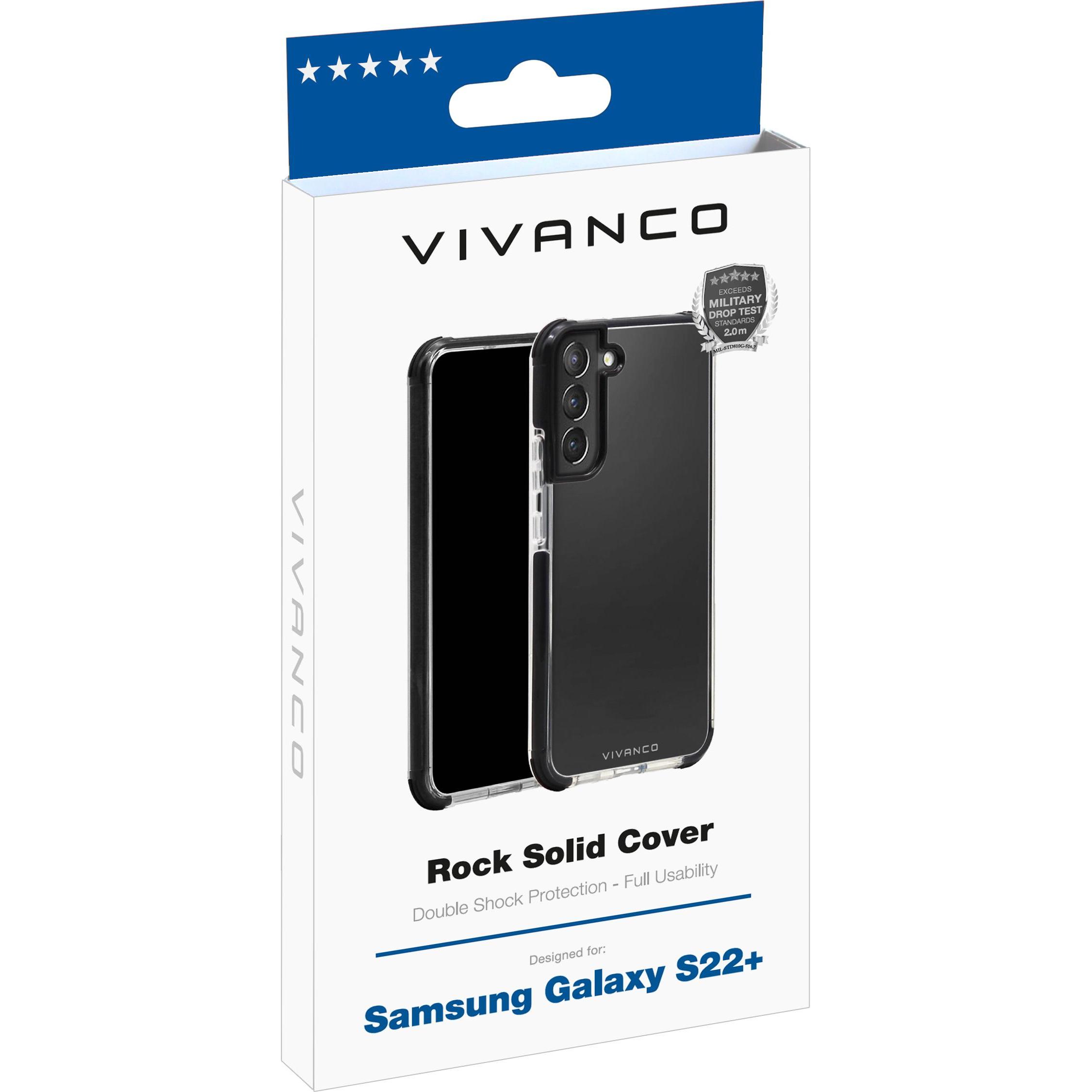 Thumbnail - Vivanco Rock Solid (Samsung Galaxy S22+), Smartphone Hülle, Schwarz, Transparent
