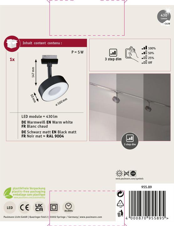 Produktbild Paulmann URail Spot Circle (160 lm)