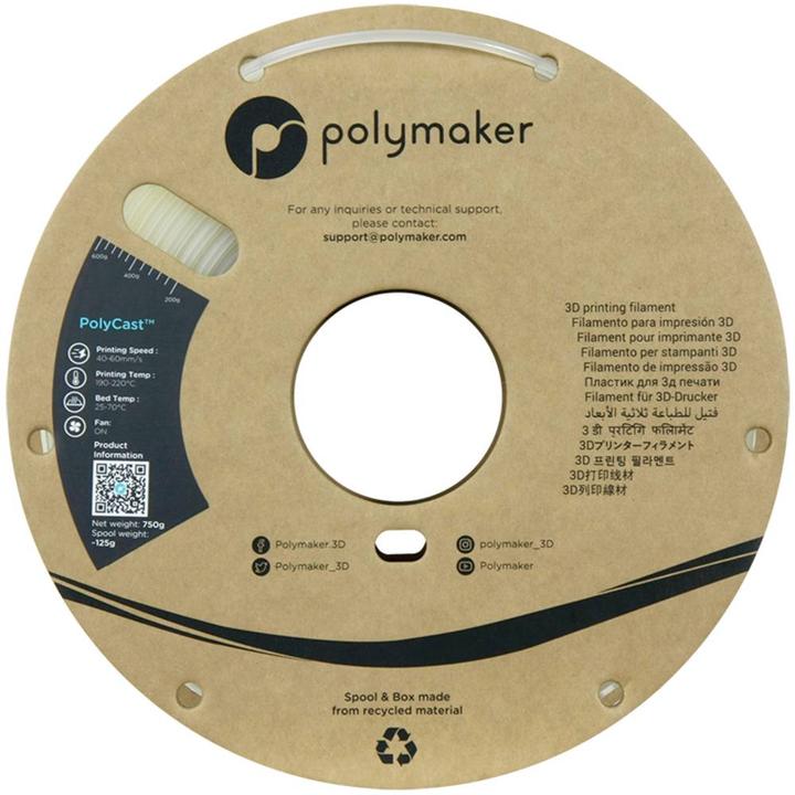 Actual product image Polymaker PolyCast PVB Natural 2.85 mm 750 g (PVB, 2.85 mm, 750 g)