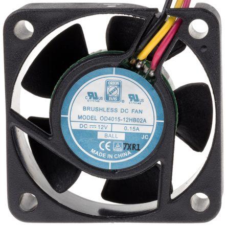 Produktbild RS PRO DC fan, alarm, 40x15mm 14.45cu.m/h 12V (40 mm)