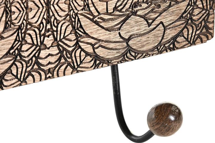 Image du produit DKD Home Decor Wandgarderobe Metall Mango-Holz natürlich Buddha Orientalisch 38 x 6 x 18 cm