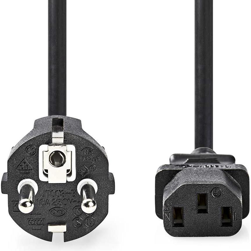 Thumbnail - Nedis Stromkabel Schutzkontaktstecker IEC-320-C13 Gerade Gerade Vernickelt 10.0 m Rund (10 m), Stromkabel