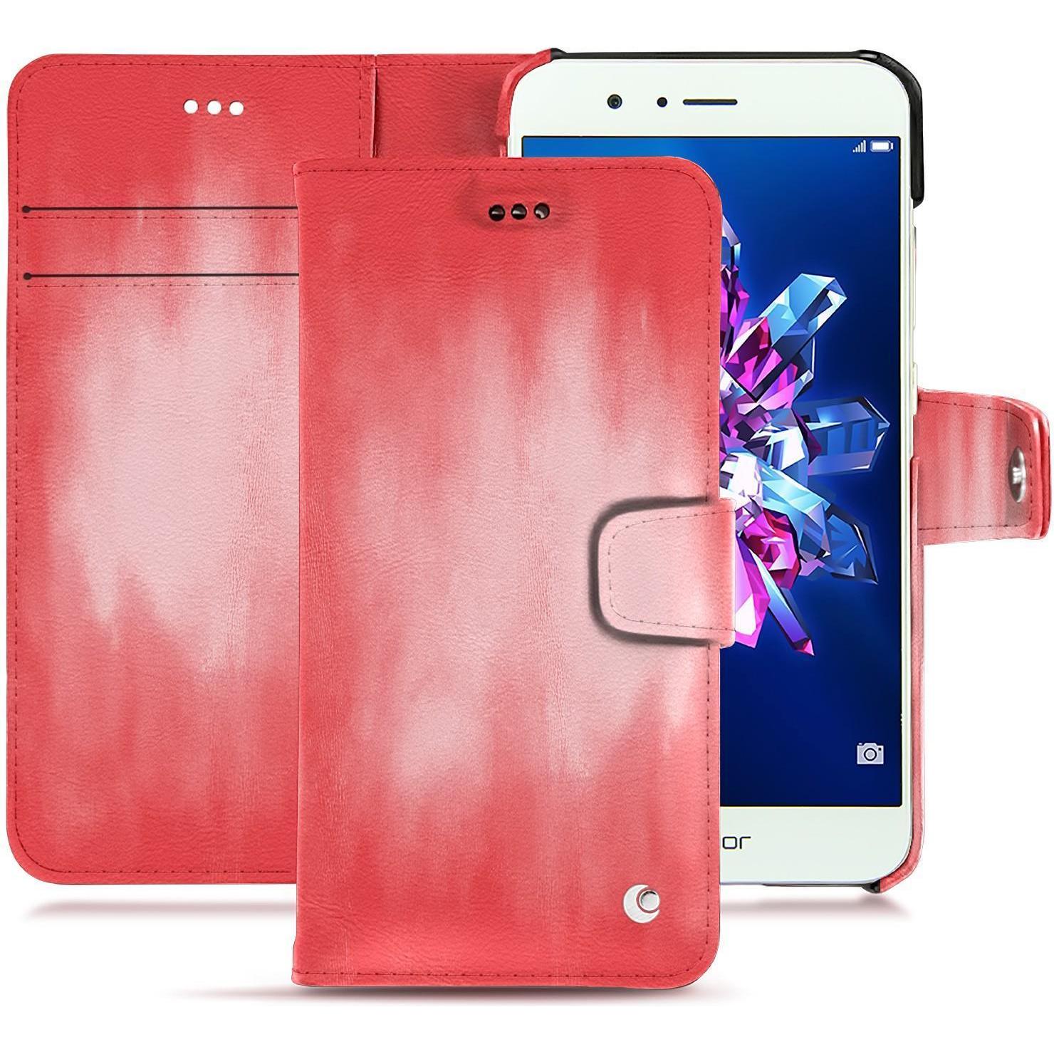 Noreve Lederschutzhülle Wallet (Honor 8 Pro), Smartphone Hülle, Rosa