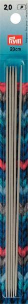 Produktbild Prym Strumpfstricknadeln, grau 2.00 mm, 20 cm