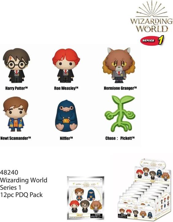 Monogram Int. Wizarding World Relief-Magnete Series 1 Display (12) (12x)