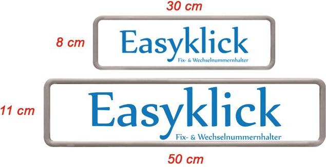 Image du produit Easyklick Porte-plaques d'immatriculation long format (Avant + arrière, Format long)