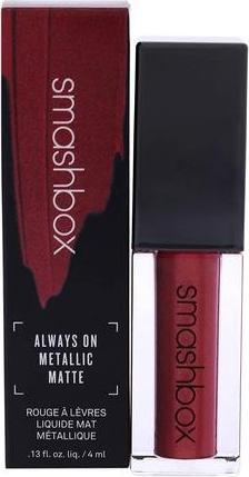 Actual product image Smashbox Always On Metallic Matte Liquid Hot Damn Lipstick