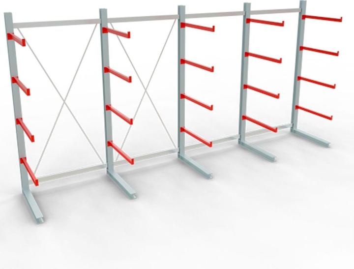 Actual product image Schulte Lagertechnik K 6000 cantilever basic rack 5 uprights - 1-sided