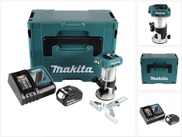 Actual product image Makita DRT 50 RM1J Battery multifunction router brushless 18V + 1x rechargeable battery 4.0 Ah + quick