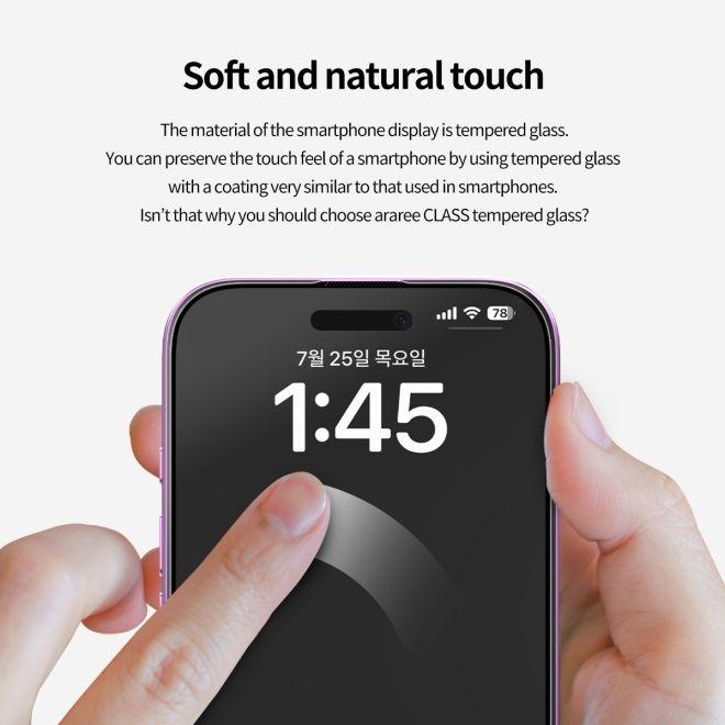 Immagine prodotto Araree Protezione dello schermo in vetro blindato CLASS Kit di installazione facile (1 pz., Apple iPhone 16 Pro)