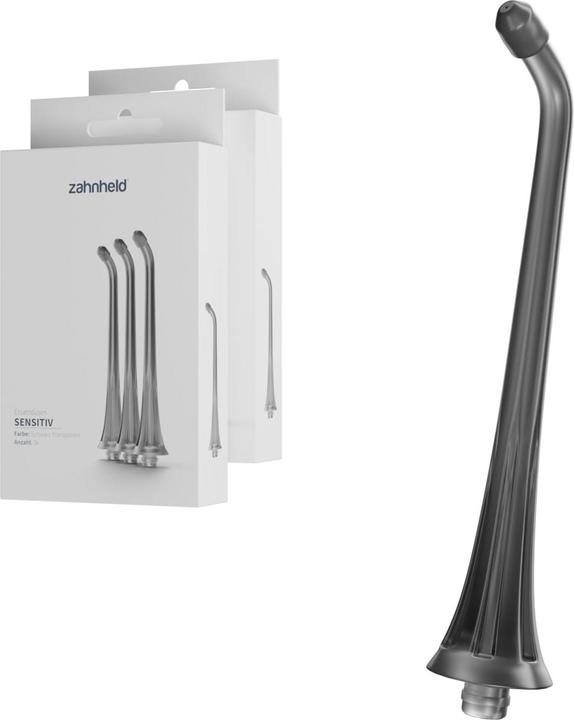 Produktbild Zahnheld Ersatzdüse Sensitiv 6x Schwarz (Mundduschenaufsätze)