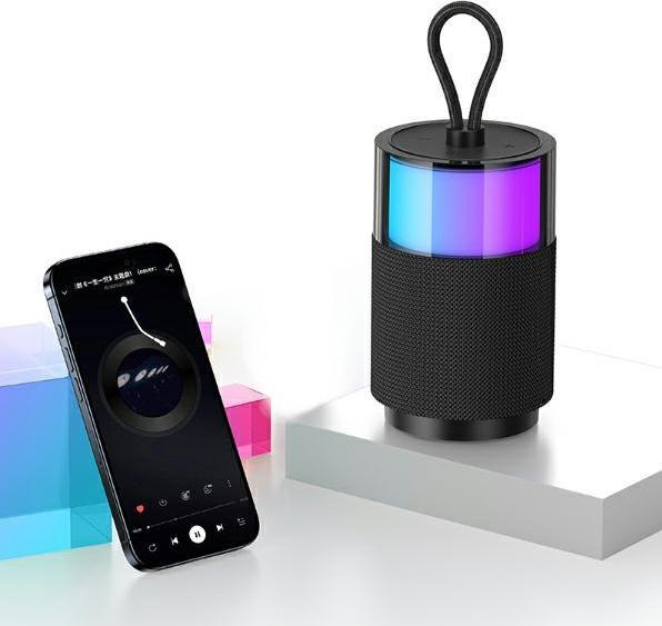 Actual product image Usams Głośnik Bluetooth 5.3 YIN Series czarny/black YX12YX01 (US-YX012) (4 h)