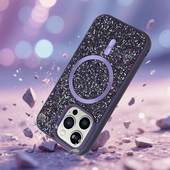 Produktbild Cadorabo iPhone 14 PRO MAX Hülle kompatibel mit MagSafe Glitzer Case (Apple iPhone 14 Pro Max)